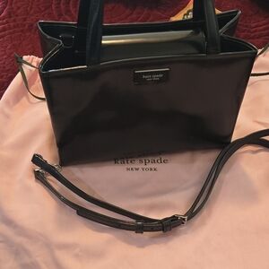 Kate Spade Glossy Black Shoulder Bag